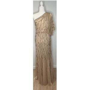 Adrianna Papell Women 6 Gown Elegant Beaded Special Occasion Wedding Gala Formal